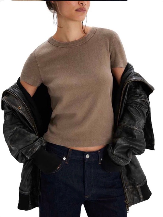Free People Tops - Free People Atlas Crew T-Shirt - dusted cocoa